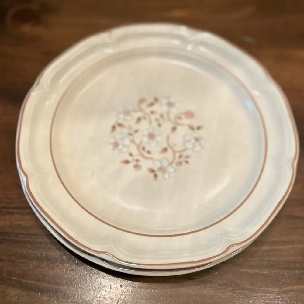 The Covington Edition Idlewild Dinner‎ Plates Cream Set 4 Vintage Cottagecore